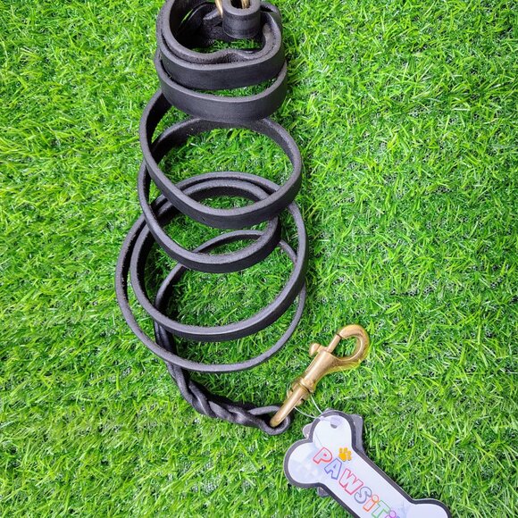 GENUINE LEATHER Dog Leash Heavy Duty Training Lead for Small to Large Dogs - Picture 3 of 7